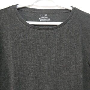 HUSH | small | Classic Charcoal Black Versatile Textured T-Shirt / Tee